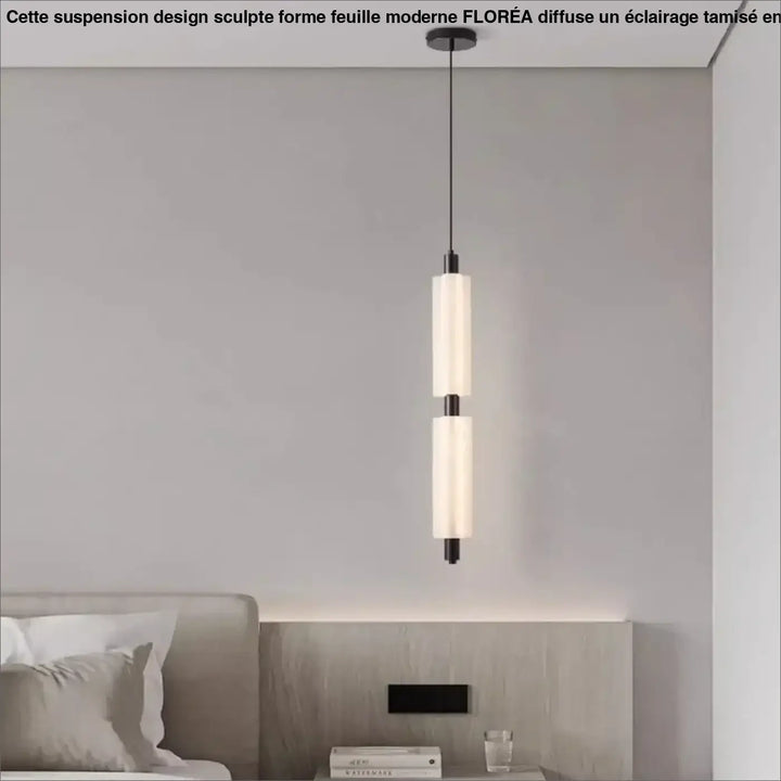 Suspension Luminaire Design Contemporaine Cylindre Verre Blanc