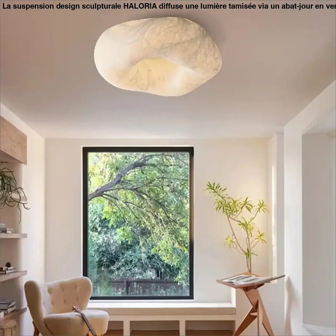 Plafonnier Sculptural En Forme Libre Style Nuage Crème

