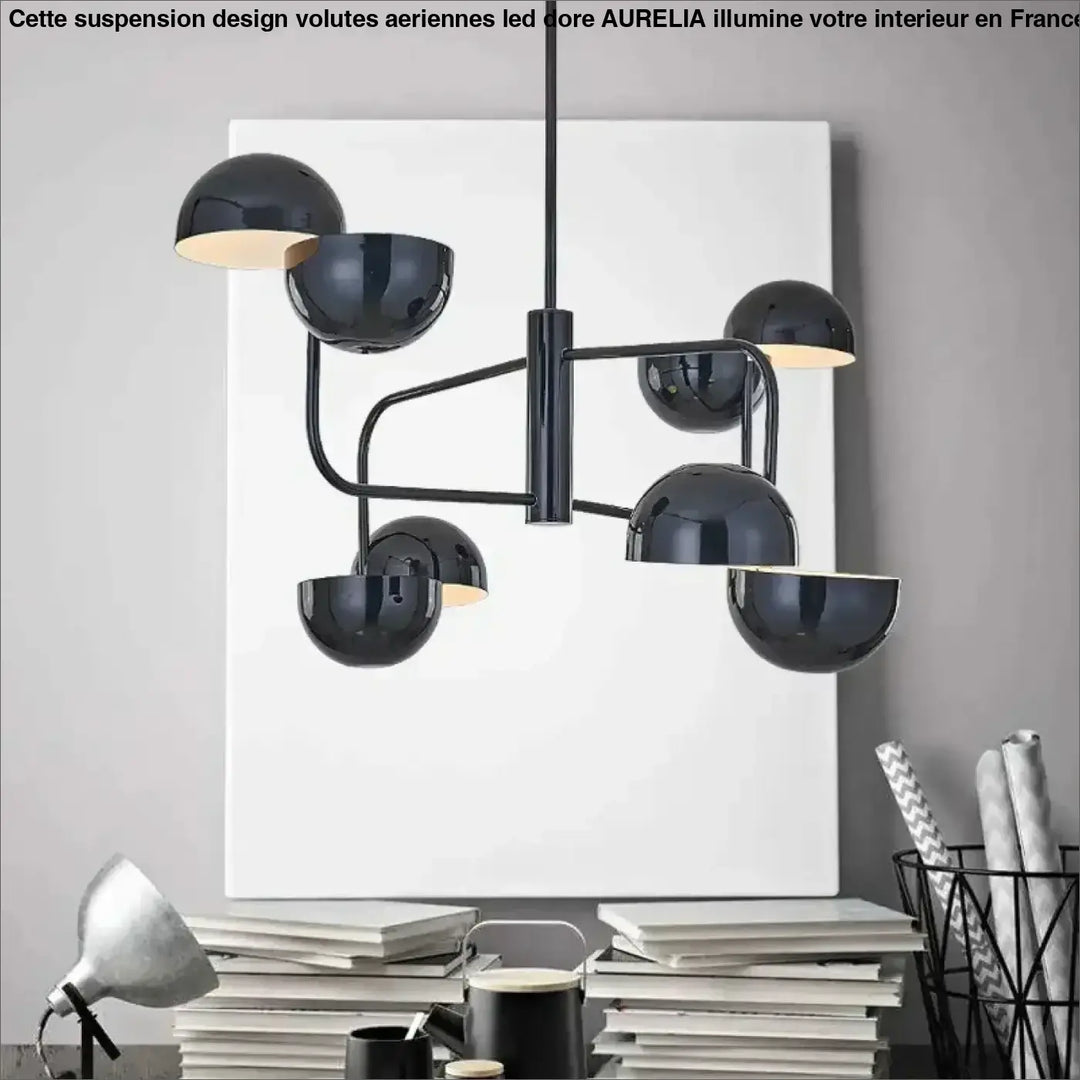 Suspension Design Boules Chromées Effet Miroir Contemporain