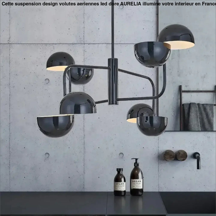 Suspension Design Boules Chromées Effet Miroir Contemporain