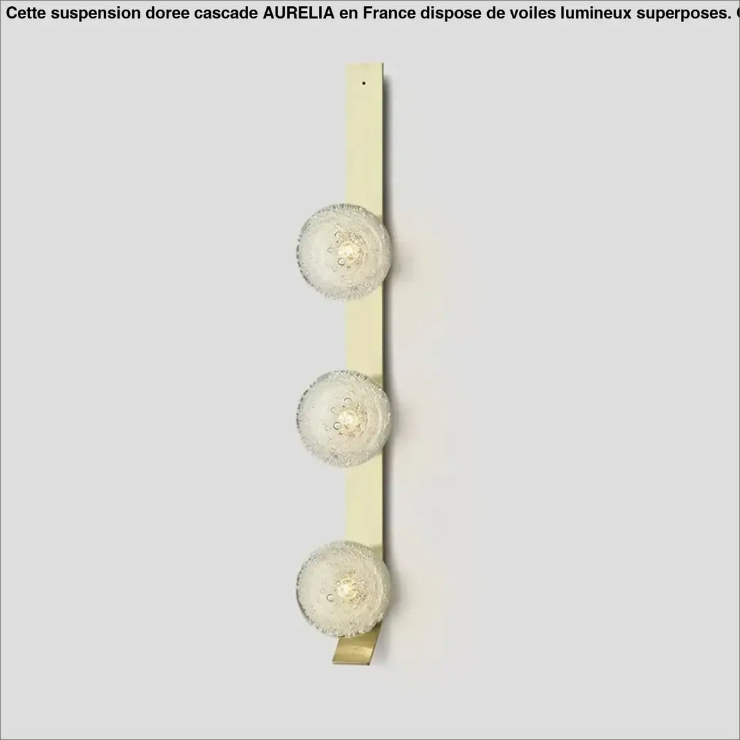 Applique Murale Verticale Dorée Avec Globes Soufflés Élégants
