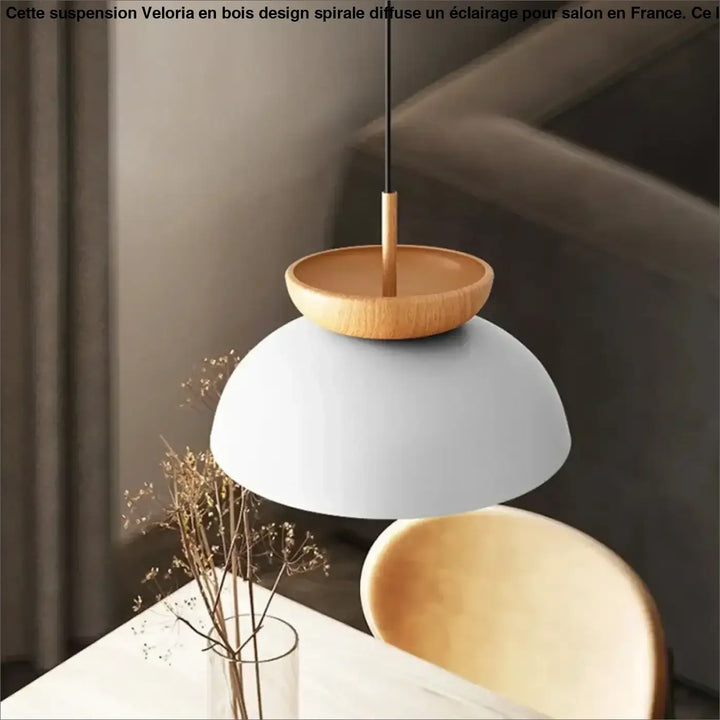 Suspension design scandinave avec détail bois