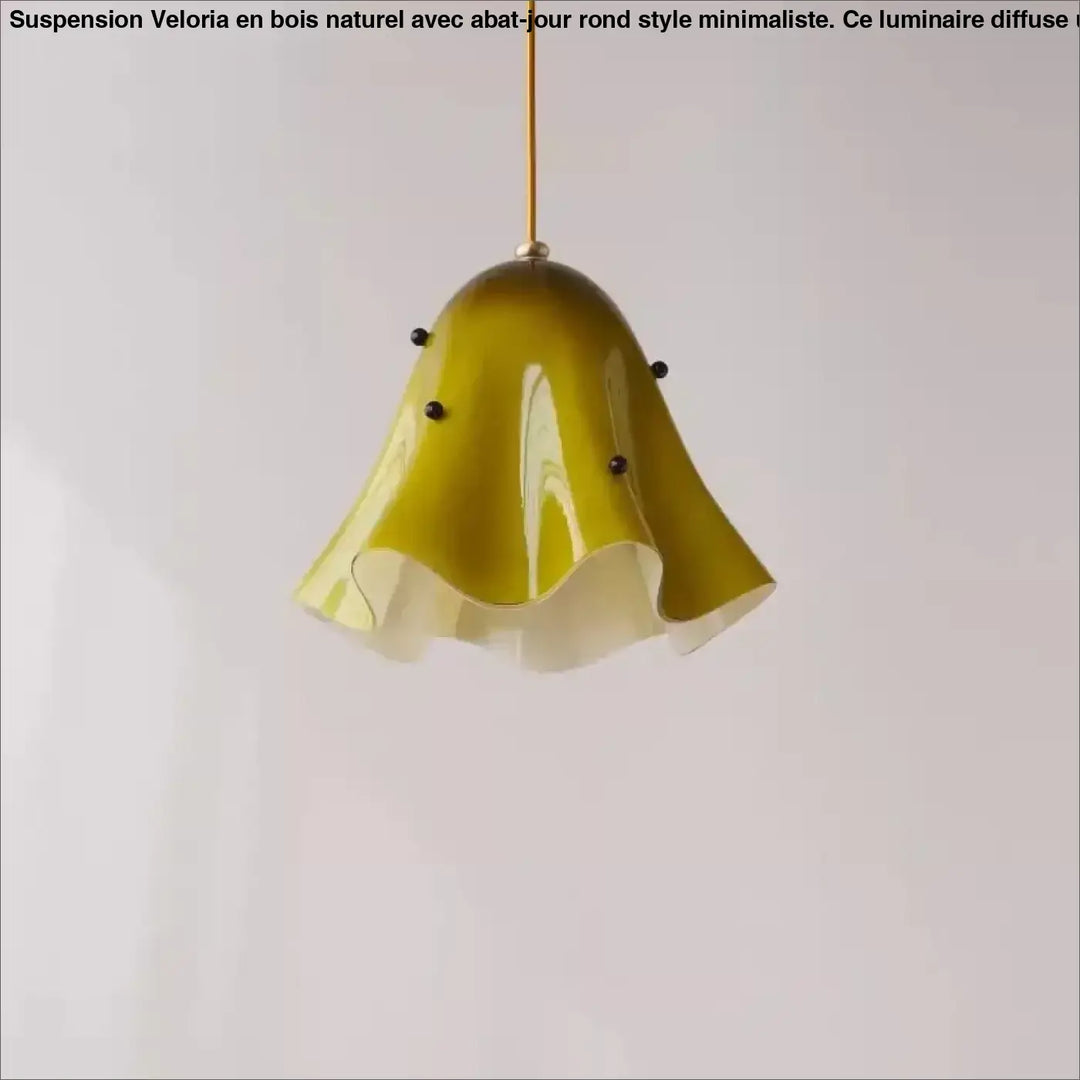 Suspension Luminaire Moderne Colorée En Verre Style Fleur Décoratif