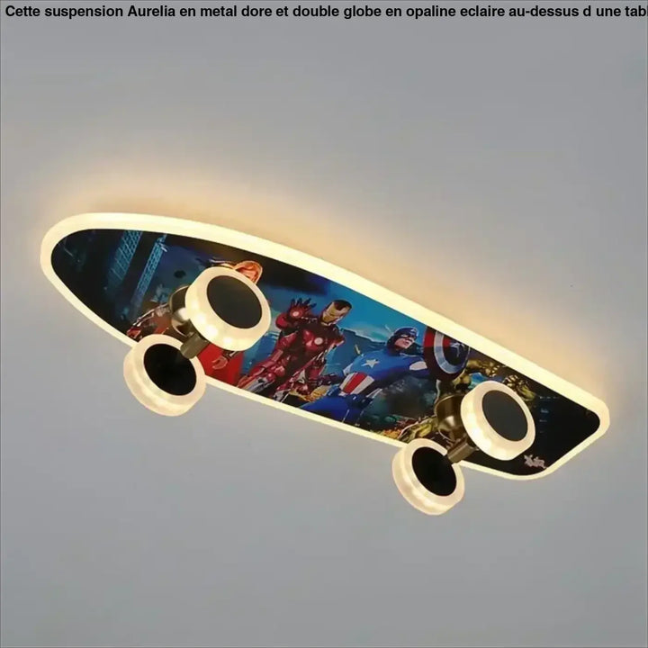Creative Skateboard Ceiling Lights Nordic New Designer Children’s Room Lamps Modern Boy Girl Living Room Cartoon Decor