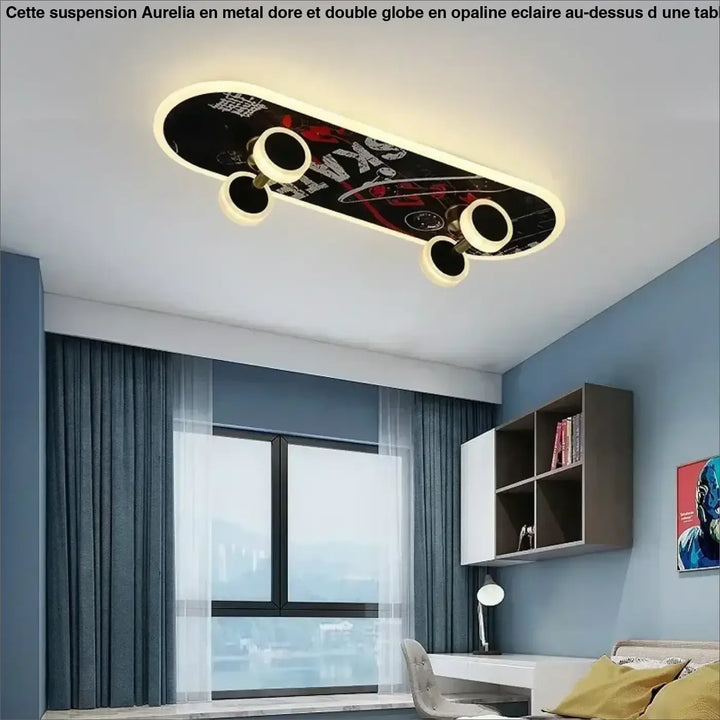 Creative Skateboard Ceiling Lights Nordic New Designer Children’s Room Lamps Modern Boy Girl Living Room Cartoon Decor