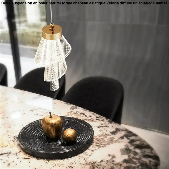 Suspension moderne lampes spirales en laiton

