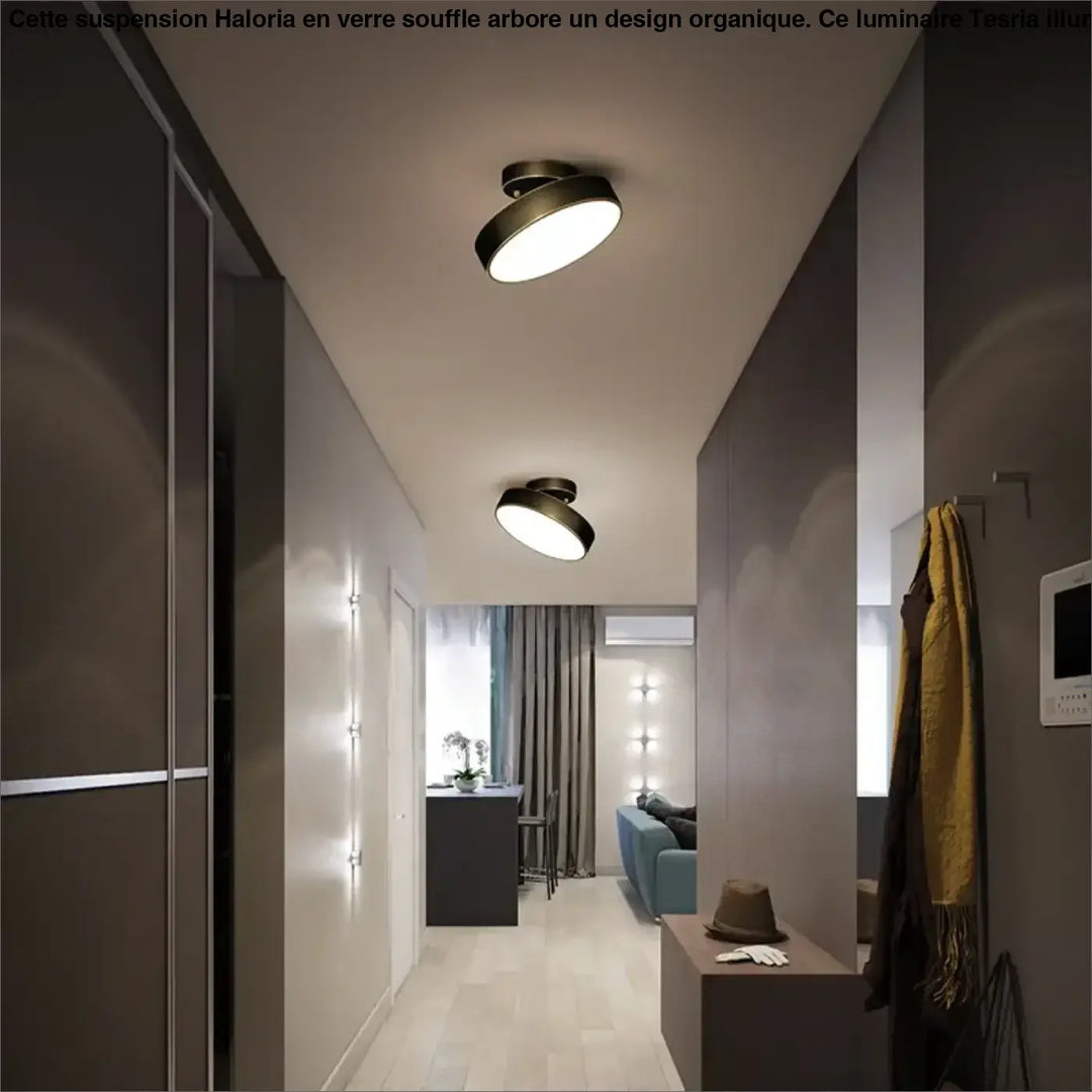Plafonnier Doré Moderne À Forme Ronde Élégante

