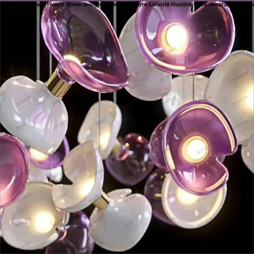 Suspension artistique design en verre style élégant