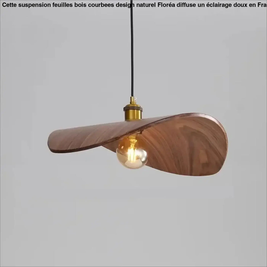 Suspension Feuilles Bois Courbées Design Naturel Moderne

