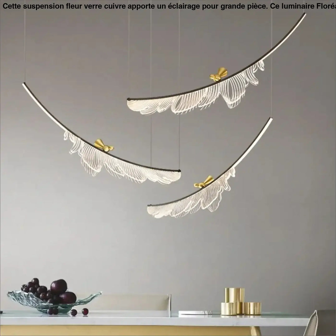 Suspension décorative plume moderne haut de gamme