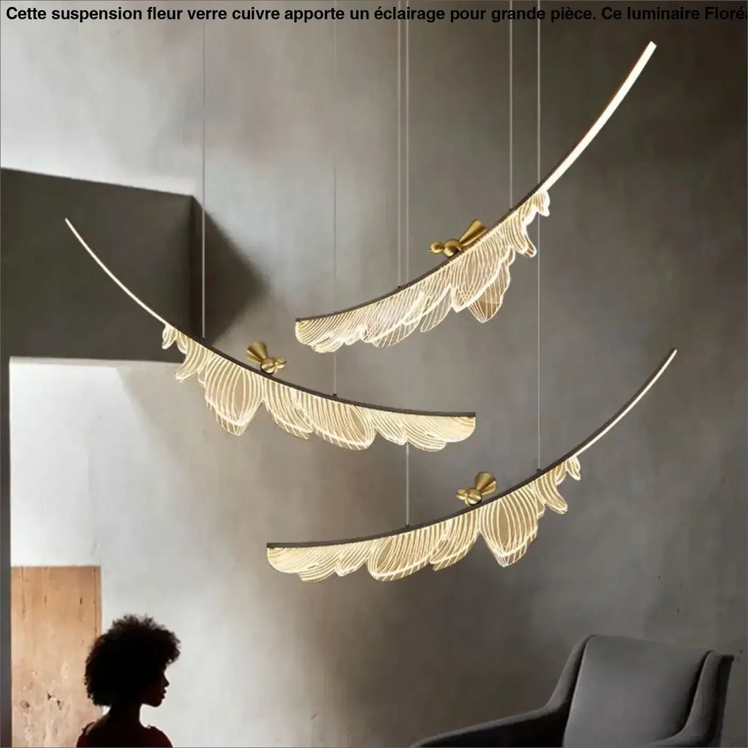 Suspension décorative plume moderne haut de gamme