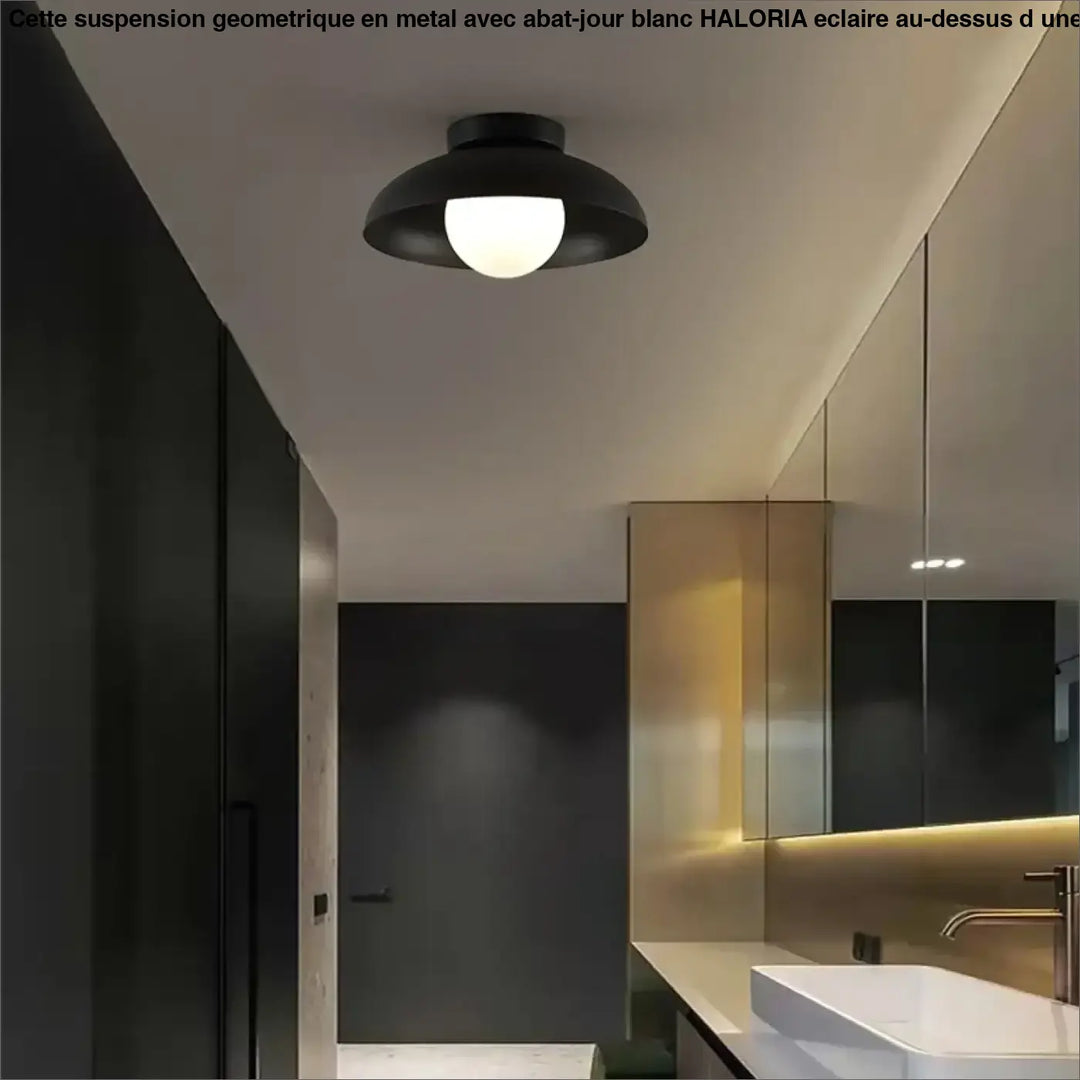 Plafonnier Contemporain Avec Abat-Jour Évasé Rond

