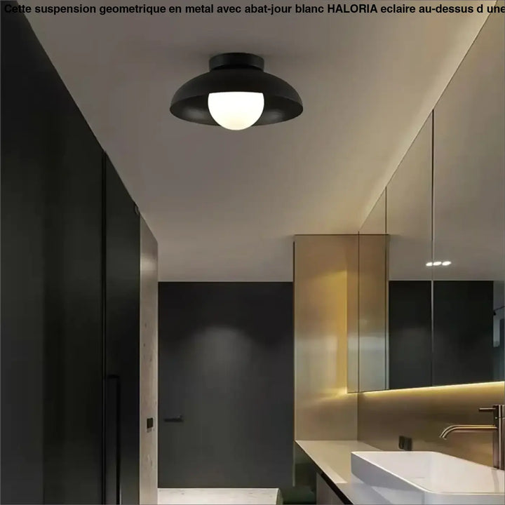 Plafonnier Contemporain Avec Abat-Jour Évasé Rond

