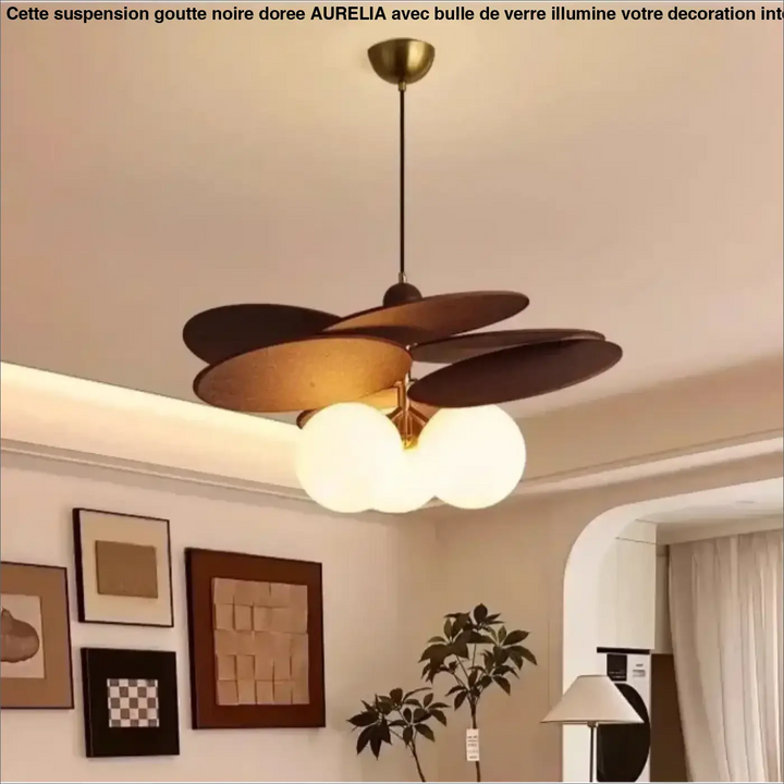 Suspension Luminaire Moderne Bois Et Métal Style Naturel