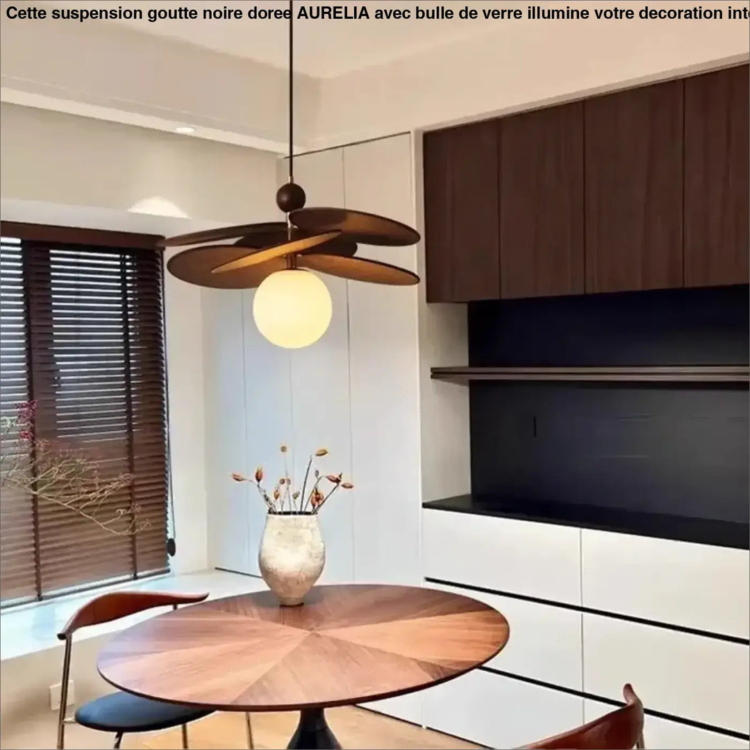 Suspension Luminaire Moderne Bois Et Métal Style Naturel