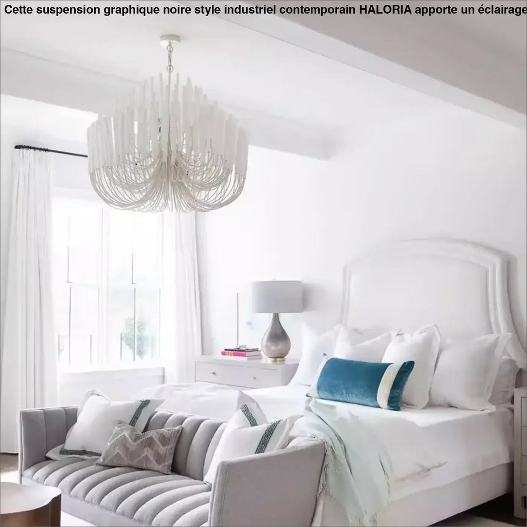 Suspension Graphique Noire Style Industriel Contemporain


