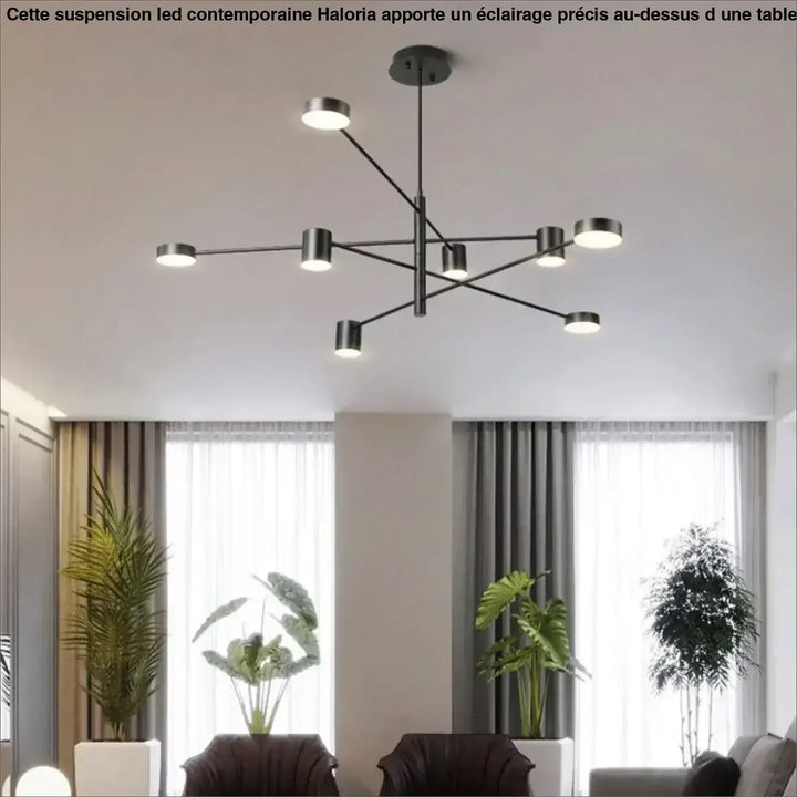 Suspension moderne à bras multiples et spots LED
