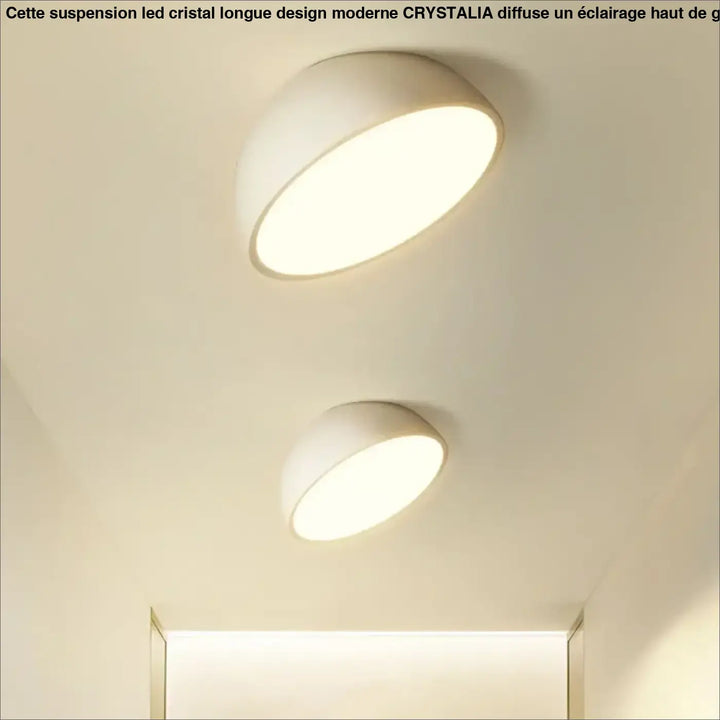 Plafonnier demi sphère blanc led design moderne blanc noir
