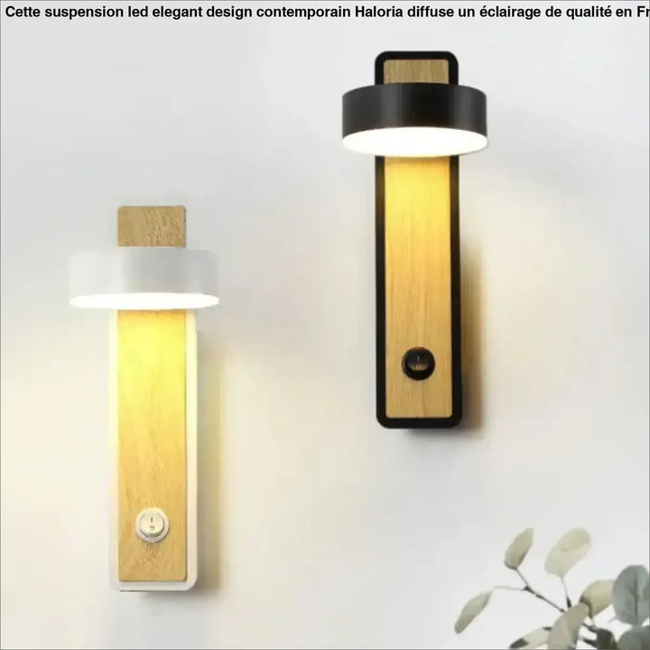 Applique led minimaliste bois clair moderne ambiance chic