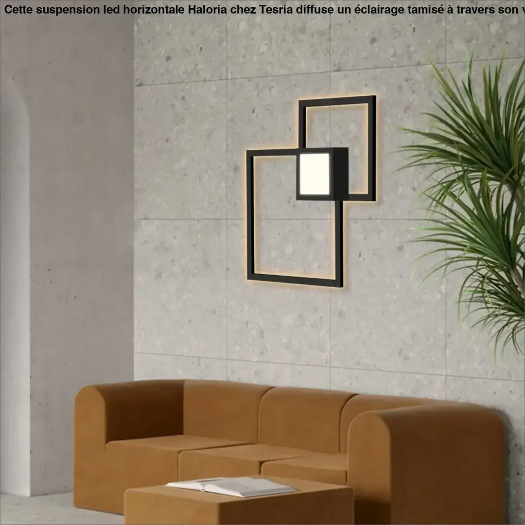 Applique murale led à formes carrées contemporaines au style chic