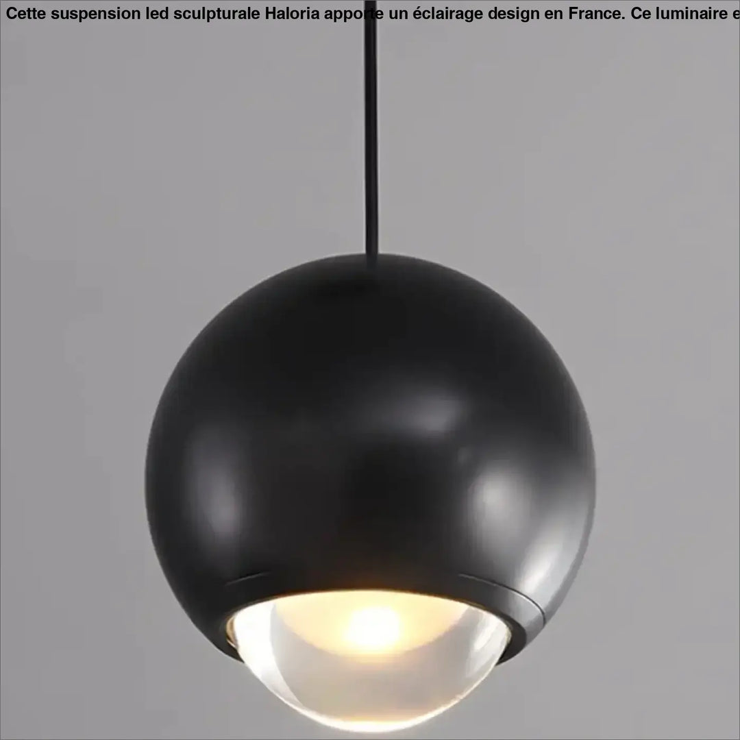 Suspension Cascade Moderne Boules Noires Pour Escalier