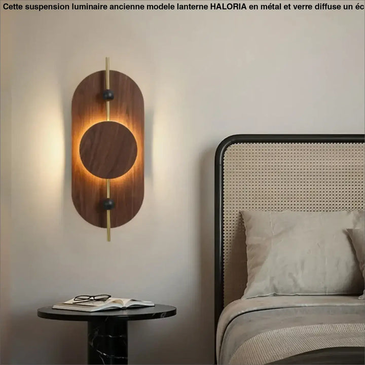 Applique Murale Design Bois Et Métal LED Style Contemporain

