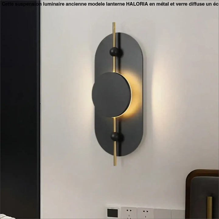 Applique Murale Design Bois Et Métal LED Style Contemporain

