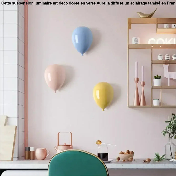 Applique Murale Design Ballon En Céramique Colorée Élégante