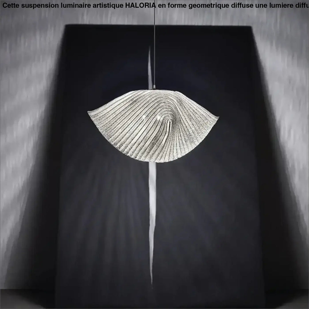 Suspension luminaire design en verre ondulé moderne style nacré