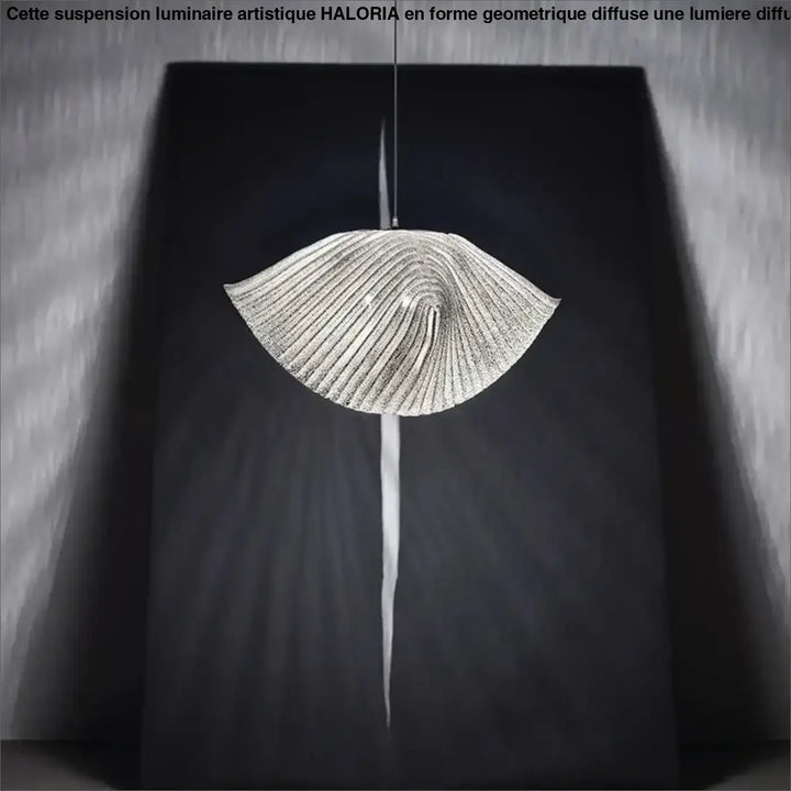 Suspension luminaire design en verre ondulé moderne style nacré