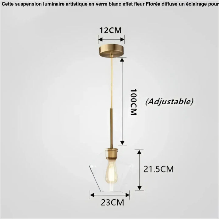 Suspension luminaire en verre transparent design moderne chic