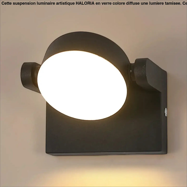 Applique murale LED noire orientable design moderne minimaliste

