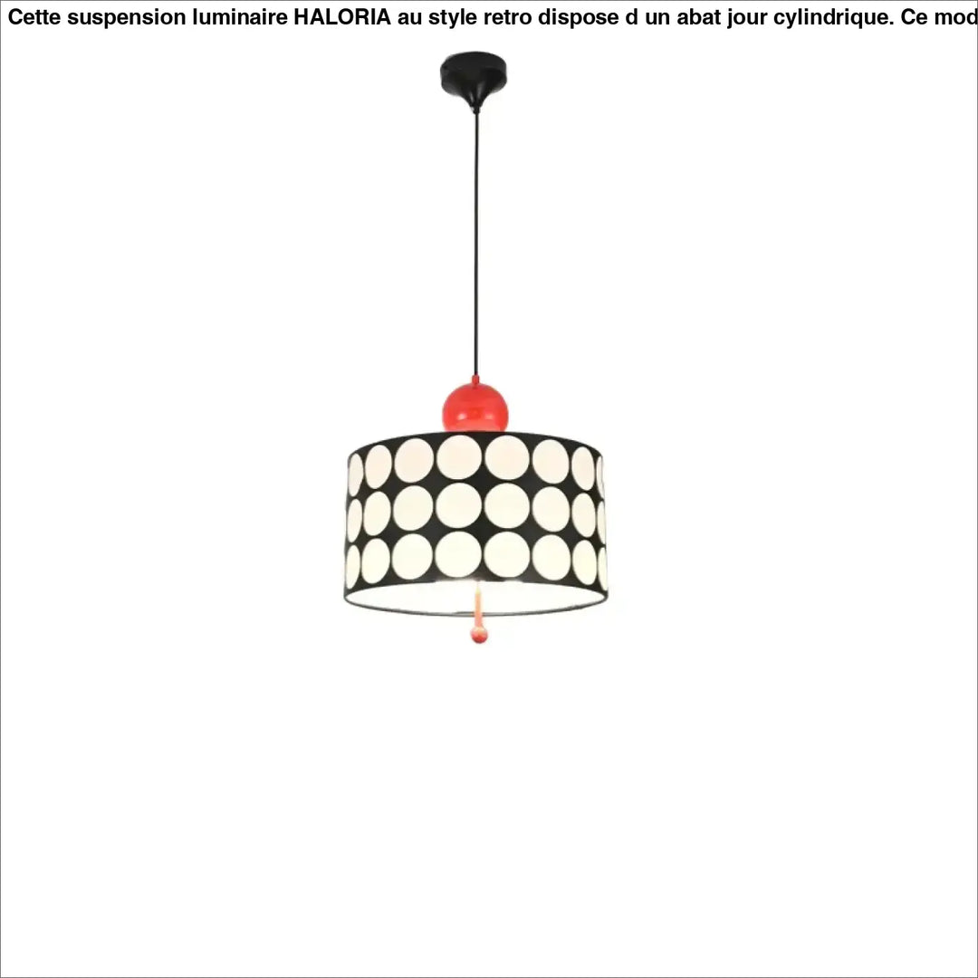 Suspension Luminaire au style rétro avec son abat-jour cylindrique

