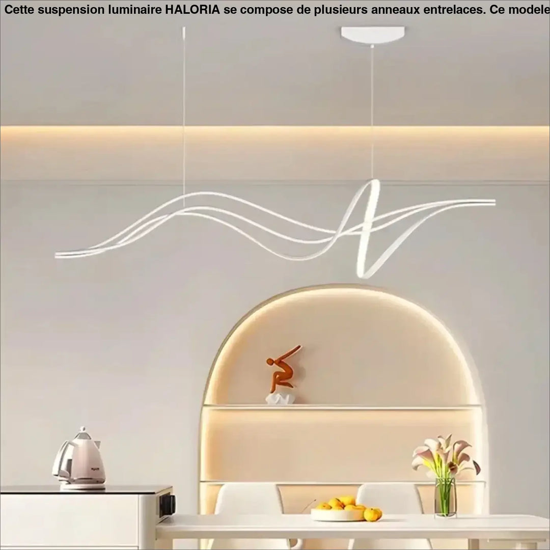 Suspension LED design à forme ondulée moderne et élégant

