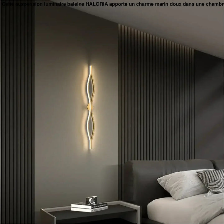 Applique murale alixa en métal doré avec design moderne minimaliste idéale pour salle à manger ou chambre
