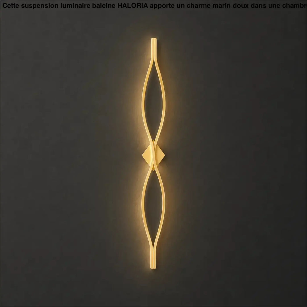 Applique murale alixa dorée en led avec design torsadé moderne pour salle à manger ou chambre avec lumière chaleureuse