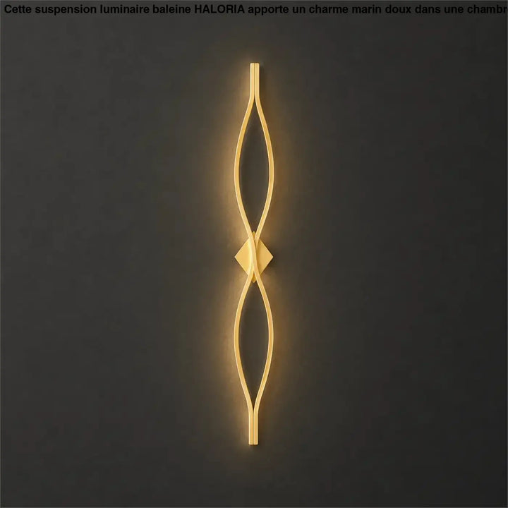Applique murale alixa dorée en led avec design torsadé moderne pour salle à manger ou chambre avec lumière chaleureuse