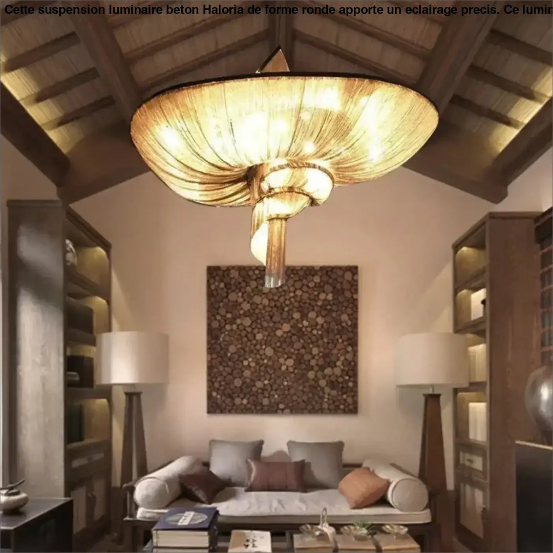 Suspension design cuivre artistique multicouches élégante