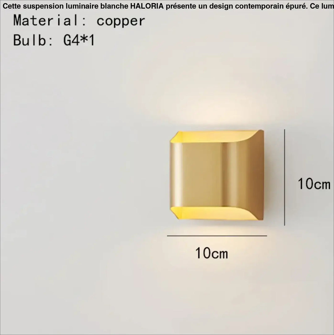Applique en métal éclairage haut bas noir doré élégant