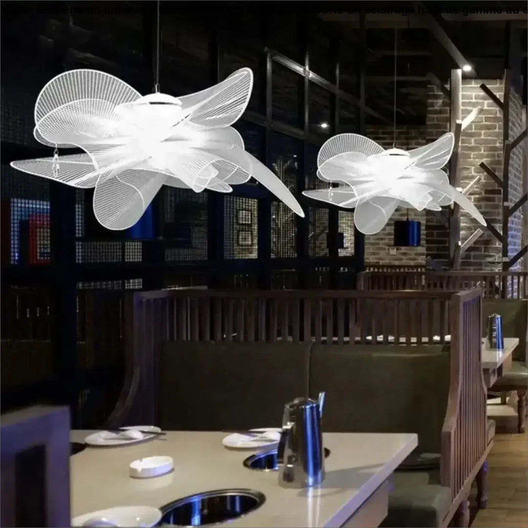 Suspension Luminaire Blanche Design Haut De Gamme Métal Blanc