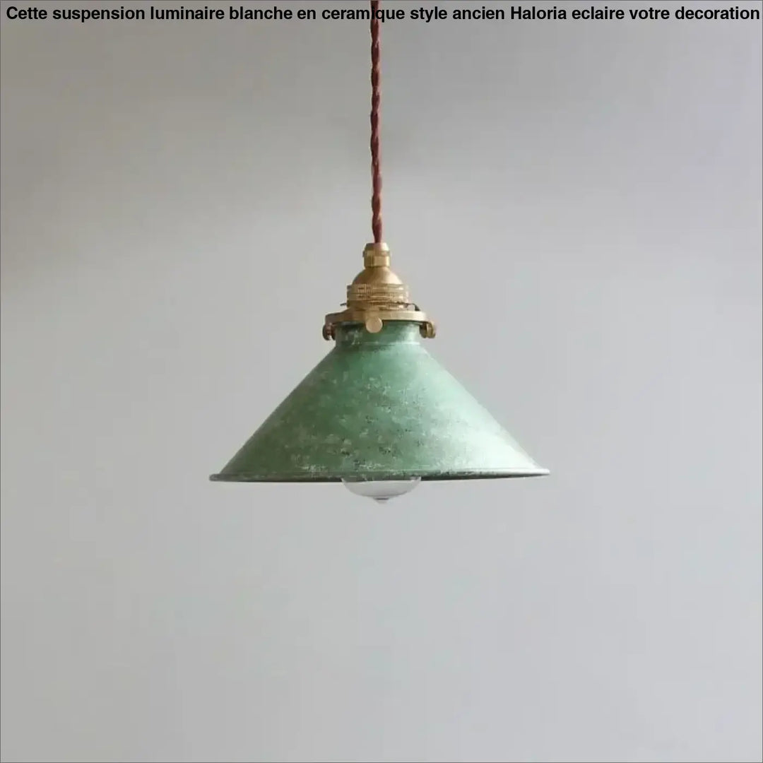 Suspension luminaire vintage design en métal et cuivre élégant