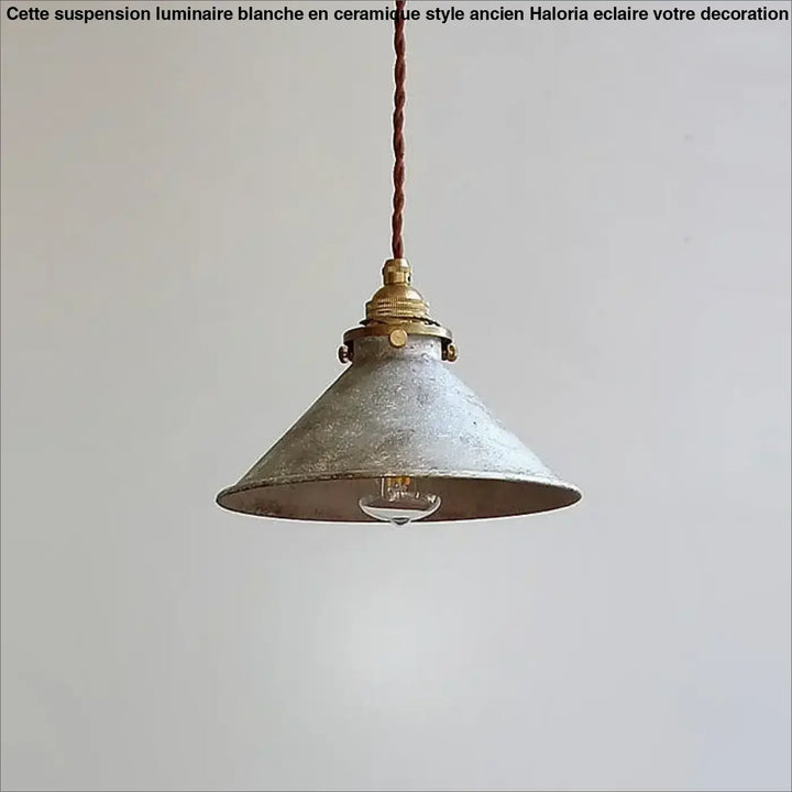 Suspension luminaire vintage design en métal et cuivre élégant