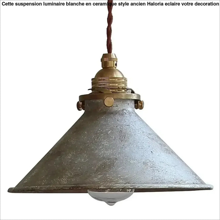 Suspension luminaire vintage design en métal et cuivre élégant