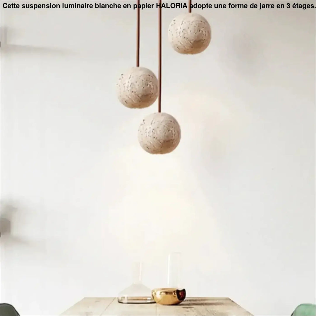 Suspension Globe Béton Terrazzo Design Minimaliste Moderne Épuré