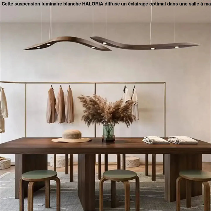 Suspension luminaire en bois massif design moderne et naturel