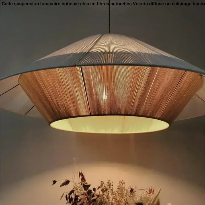 Suspension luminaire naturelle beige élégant design