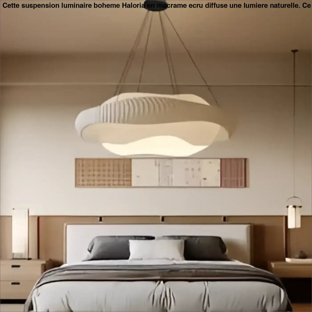 Suspension luminaire ecume en forme de nuage blanc moderne avec design minimaliste et épuré pour intérieur contemporain