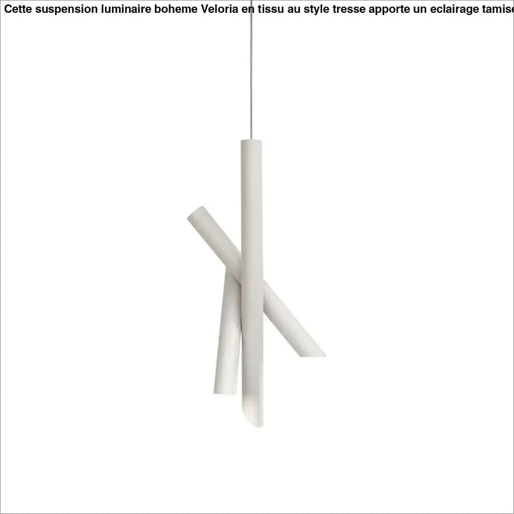 Suspension luminaire konoto blanc minimaliste avec tubes croisés en forme cylindrique pour éclairage intérieur design