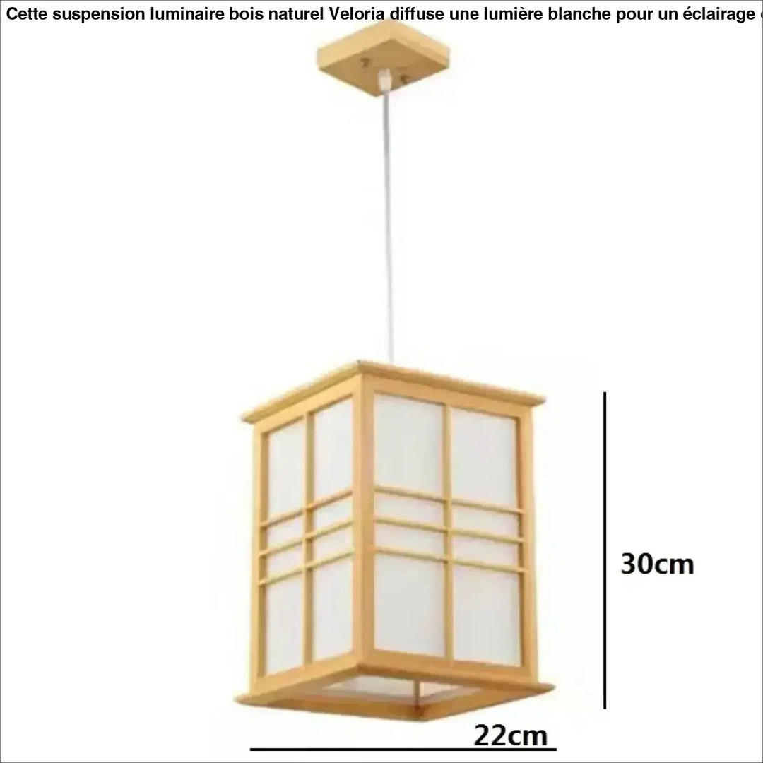Suspension design en bois pour intérieur zen élégante