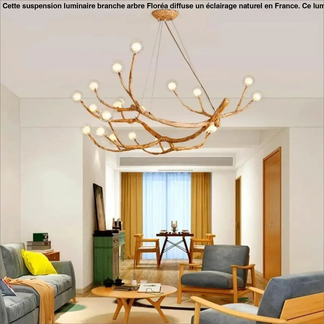Suspension Luminaire Branche d’Arbre Design Naturel